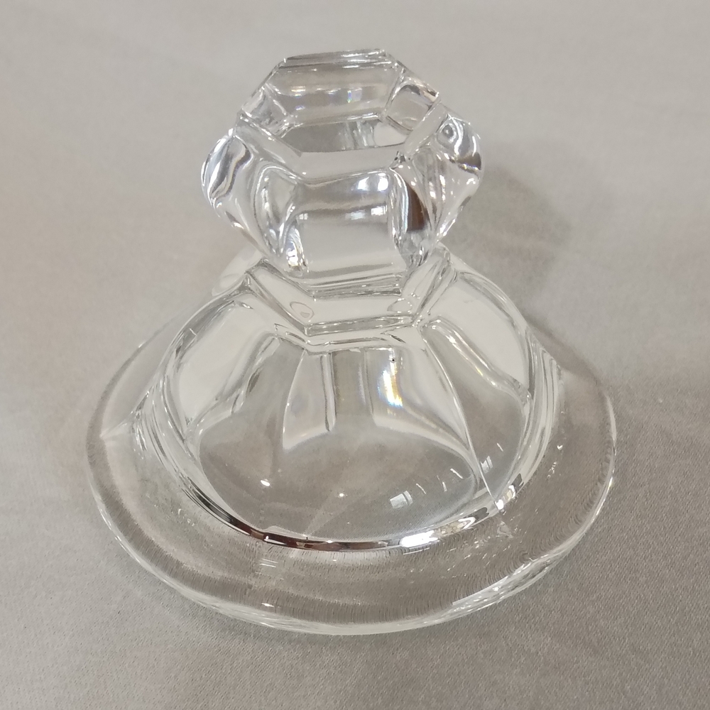Vintage Baccarat Clear Crystal Lidded Jam Jar Made In France - Picture 3 of 6